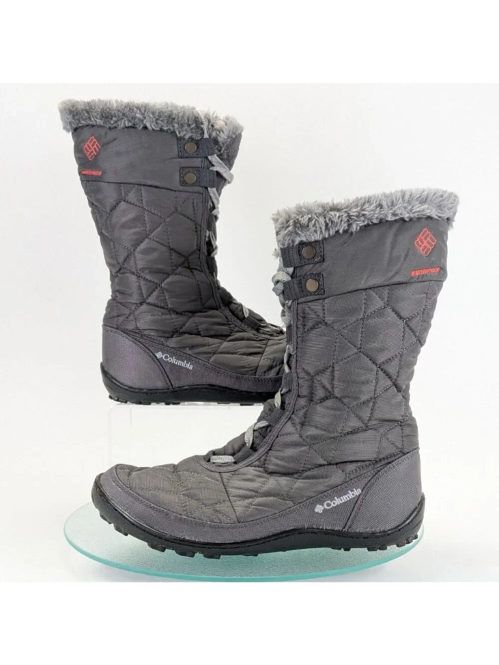 Columbia Womens Size 8 Minx II Mid Gray Insulated Snow Boots Winter BL1585-051